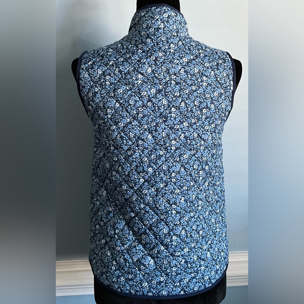 SALE! J.Crew Size 10-12 Floral Quilted Zip Vest Flowers Fabric CrewCuts - Picture 7 of 9